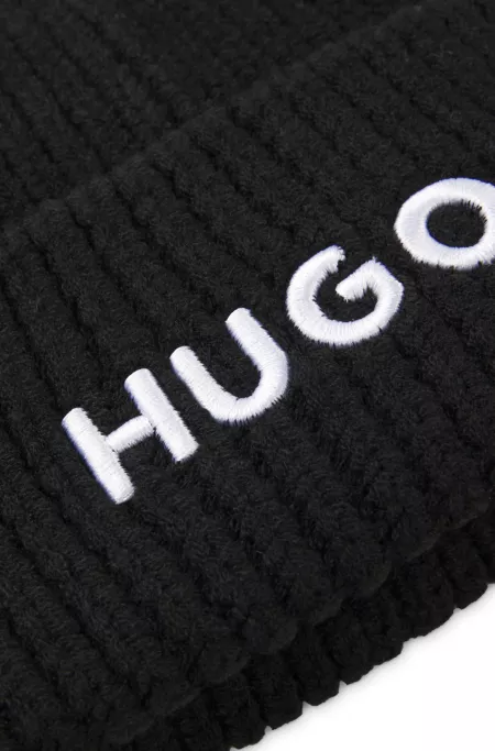 Kids' beanie hat with embroidered logo