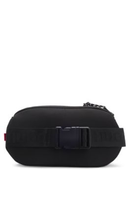 Kids' belt bag with logo print, Black