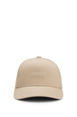 Kids' cotton-twill cap with logo, Beige