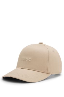 Kids' cotton-twill cap with logo, Beige