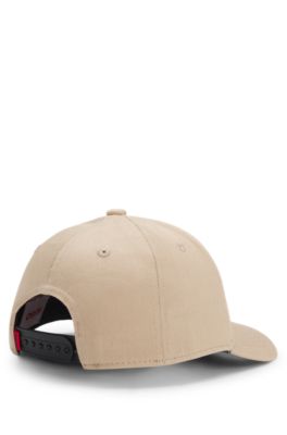 Kids' cotton-twill cap with logo, Beige