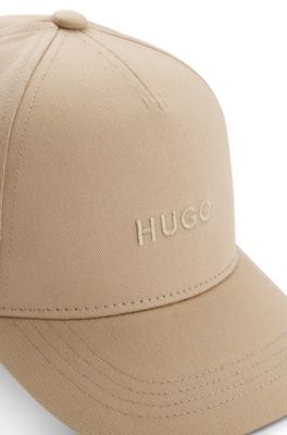 Kids' cotton-twill cap with logo, Beige