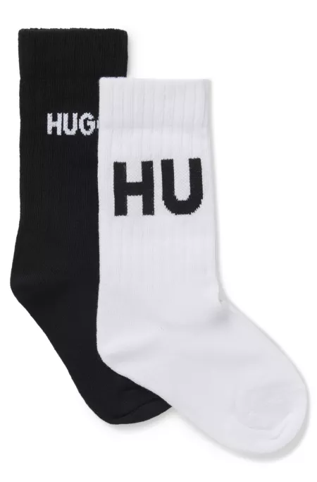 Two-pack of kids' socks with logo details