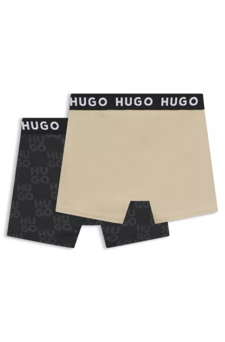 Two-pack of kids' boxers in stretch cotton