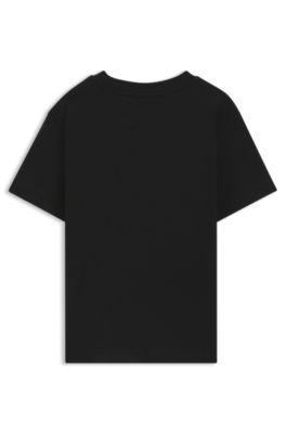 Kids' cotton logo T-shirt, Black