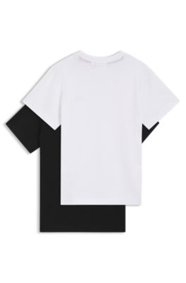 Two-pack of kids' cotton-jersey T-shirts, Patterned