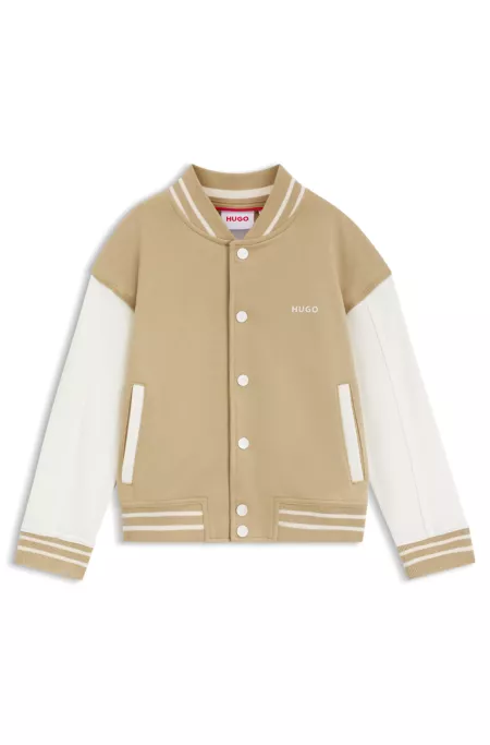 Kids' cotton-blend jacket with back artwork