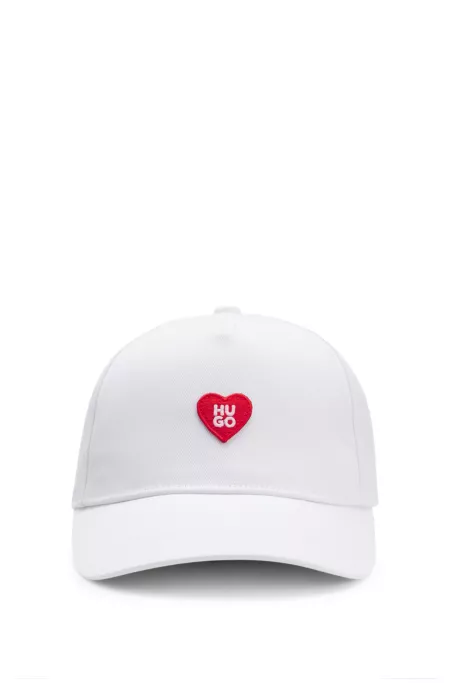 Kids' cotton-twill cap with embroidered logo