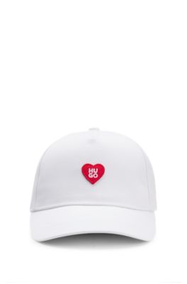 Gorra para ni&ntilde;os de sarga de algod&oacute;n con logo bordado, Blanco