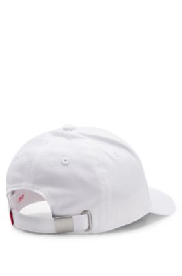 Gorra para ni&ntilde;os de sarga de algod&oacute;n con logo bordado, Blanco