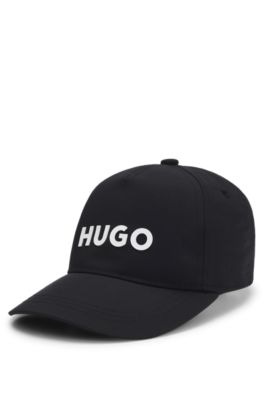 Kids' cap with rubber logo print, Black