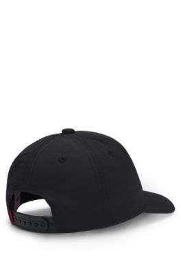 Kids' cap with rubber logo print, Black