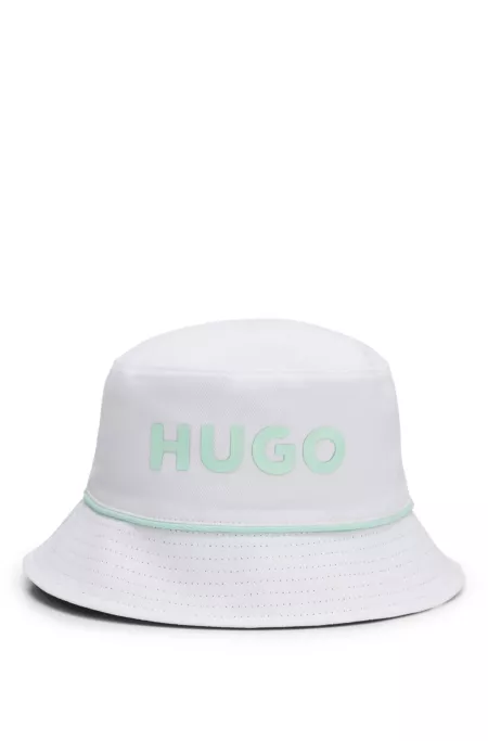 Kids' reversible bucket hat in cotton twill