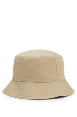 Kids' reversible bucket hat in cotton twill, Dark Blue