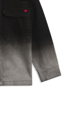 Kids' denim shirt, Black