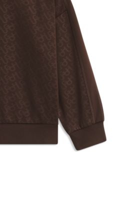 Kids' monogram sweatshirt, Dark Brown