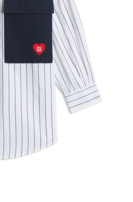 Kids' striped shirt, Dark Blue