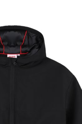 Parka para ni&ntilde;os con capucha, Negro