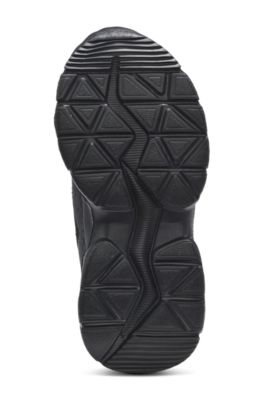 Kids' monogram-print sneakers, Black