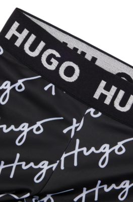 HUGO KIDS logo-print leggings - Black