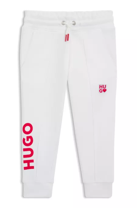 Kids' logo-detail tracksuit bottoms in a cotton blend
