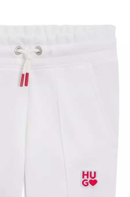 Kids' logo-detail tracksuit bottoms in a cotton blend