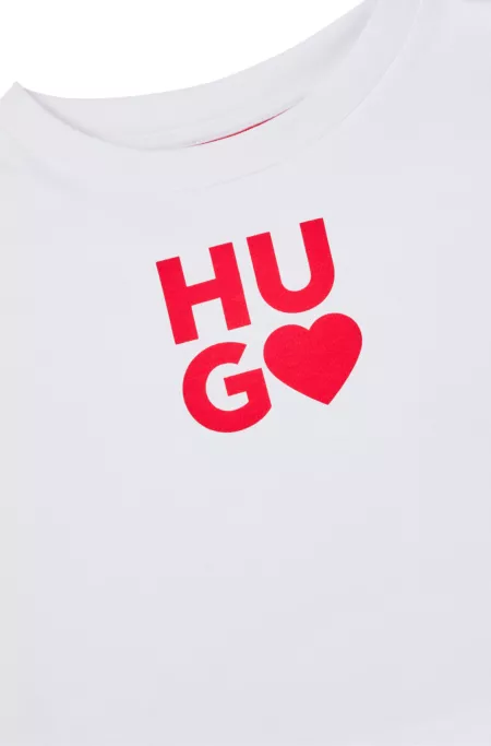 Kids' logo-print T-shirt in organic cotton