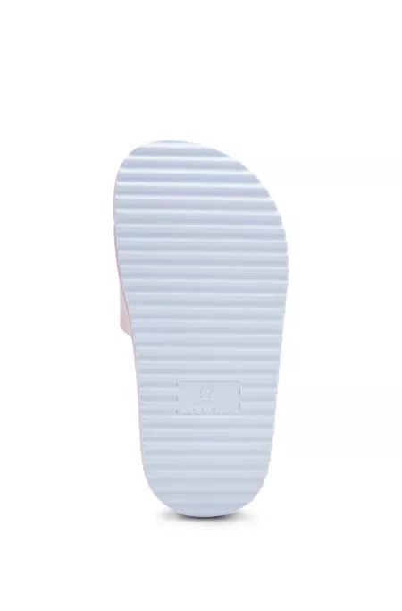 Kids' lightweight slides with logo strap
