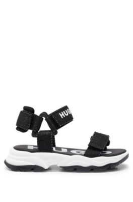 Kids' Two-Tone Sandals With Branded Strap- Women's Girls Size