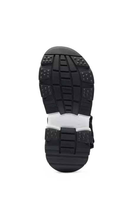 Kids' two-tone sandals with branded strap