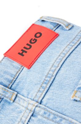 Kids' blue regular-fit jeans in stretch denim, Light Blue