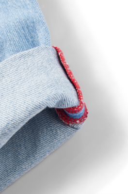 Kids' blue regular-fit jeans in stretch denim, Light Blue