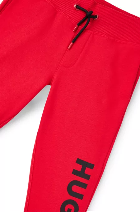 Kids' vertical-logo tracksuit bottoms in a cotton blend