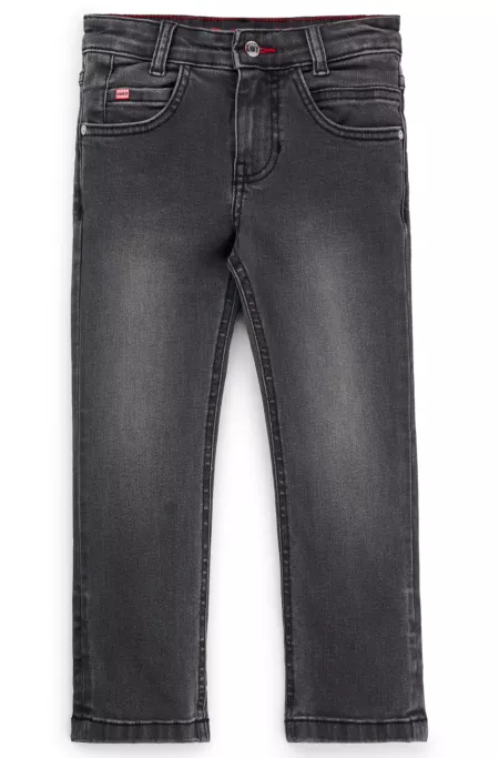 Kids' grey slim-fit jeans in stretch denim