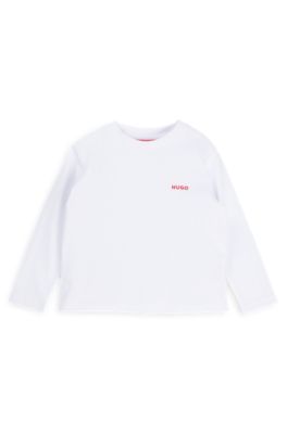 Kids' logo-print T-shirt in cotton jersey, White