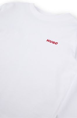 Kids' logo-print T-shirt in cotton jersey, White