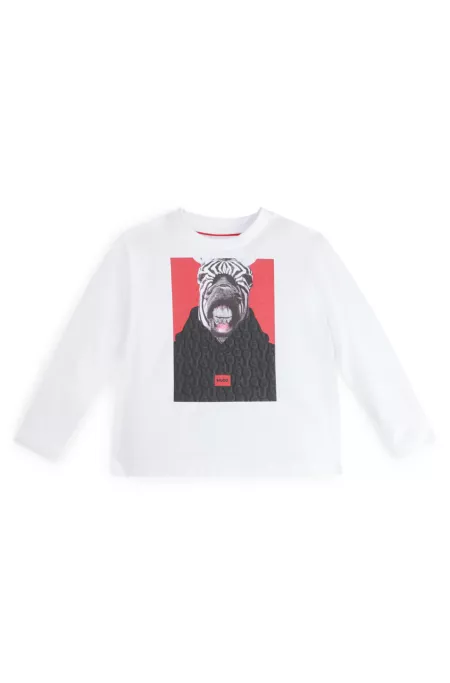 Kids' cotton-blend T-shirt with new-season artwork