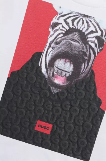 Kids' cotton-blend T-shirt with new-season artwork