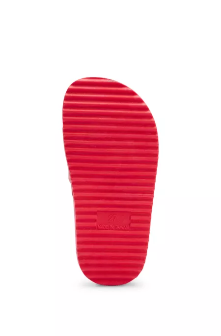 Kids' lightweight slides with logo strap