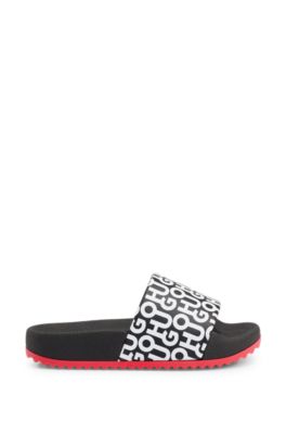 HUGO Kids lightweight slides with stacked logo strap