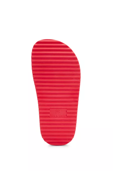 Kids' lightweight slides with stacked-logo strap