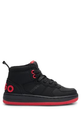 Kids' High-Top Trainers In Faux Nubuck Leather- Men's Boys Size