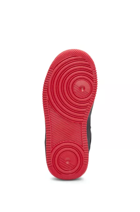 Kids' branded trainers in faux nubuck leather