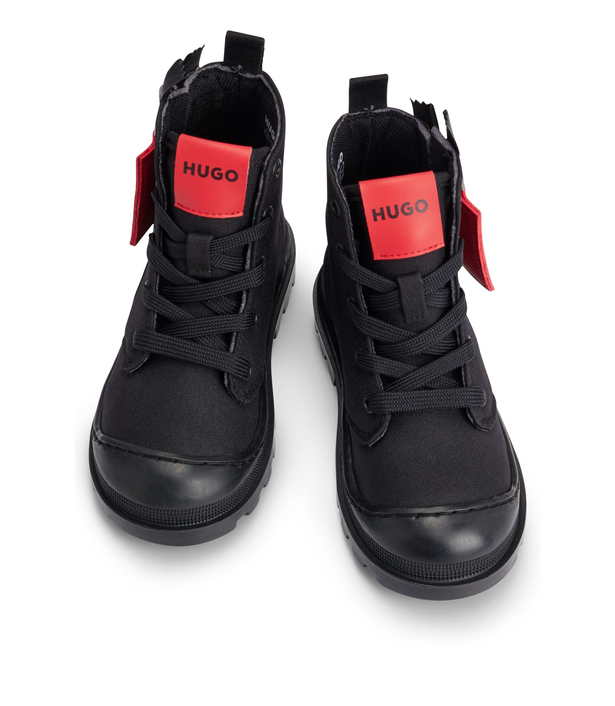 HUGO BOSS 【レザー】15cmキッズブーツ ブラック/ベージュ 【公式通販】