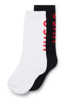 Kids' two-pack of regular-length socks with red logos, Assorted-Pre-Pack