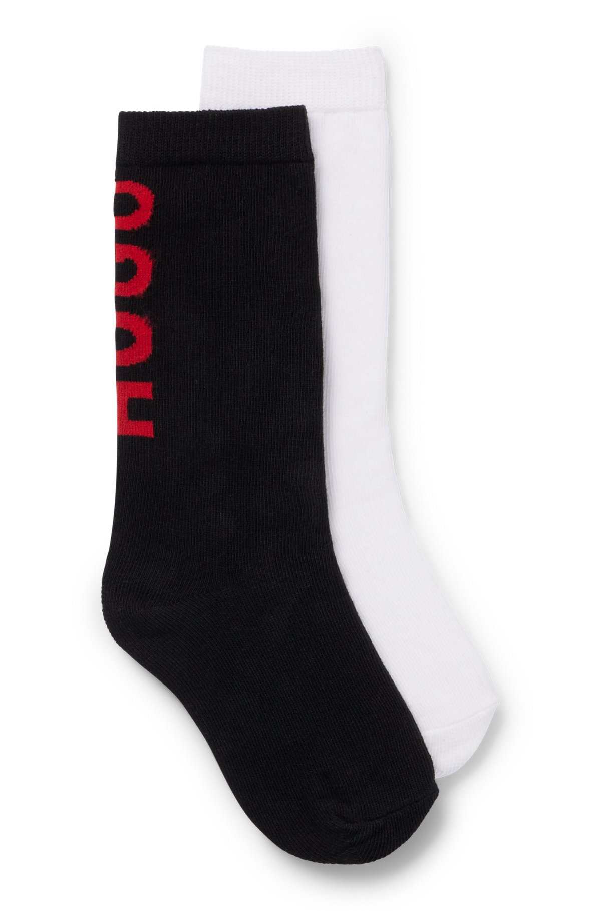 HUGO - Kids\' two-pack of regular-length socks with logos