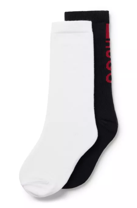 Two-pack of kids' socks with logo details