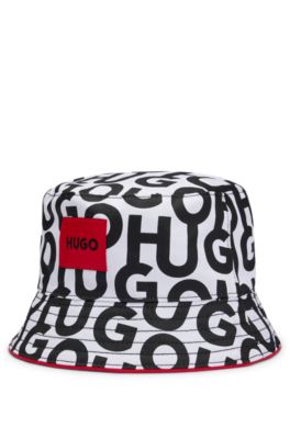 Kids' reversible bucket hat in cotton twill, Patterned