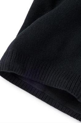 Kids' snood with red logo label, Black