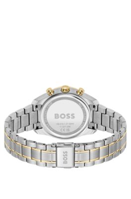 GRAND TOUR LADIES Two-tone watch with green dial and five-link bracelet, Assorted-Pre-Pack